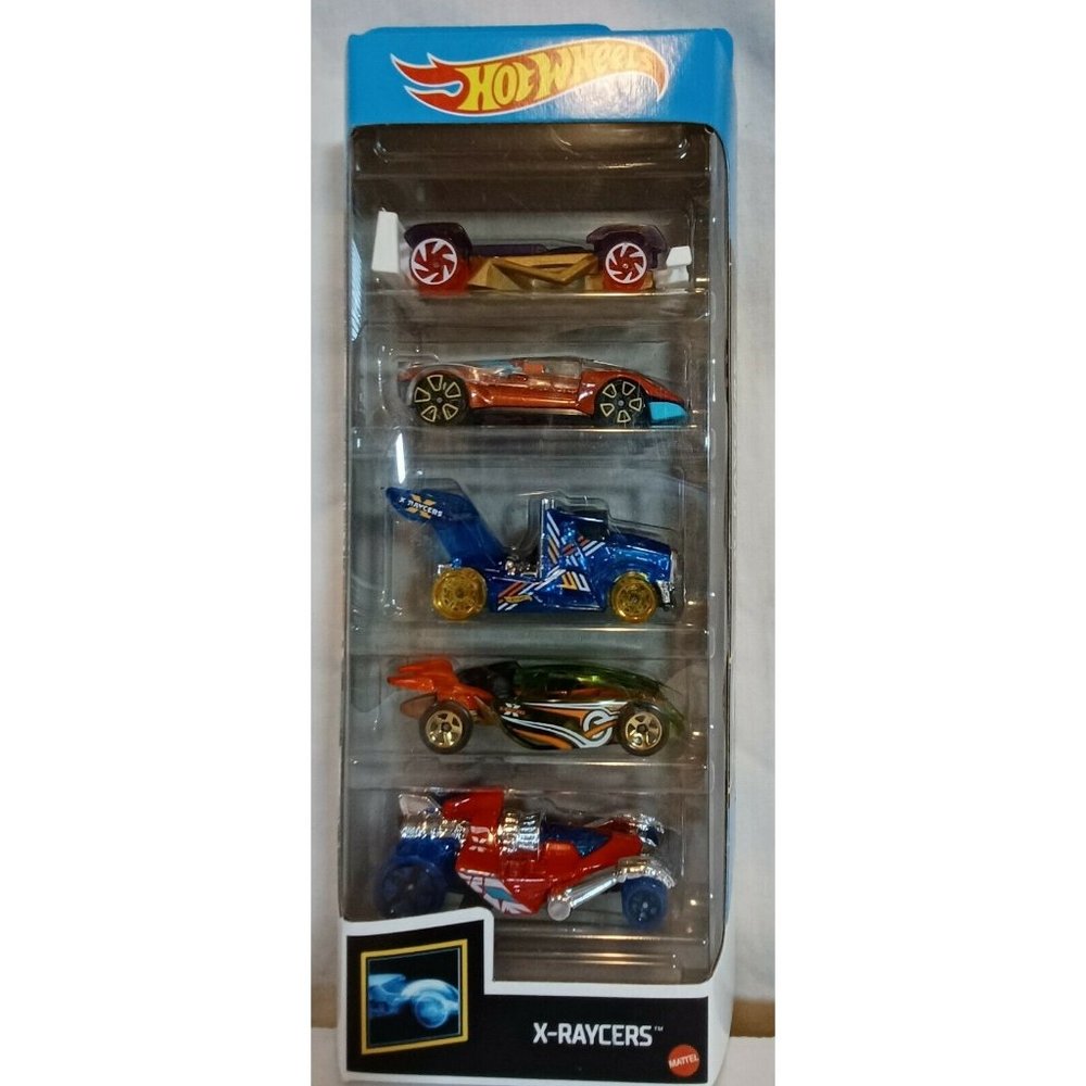 NEW Hot Wheels X-Raycers 5 Piece Pack Car Gift Set Lot 1:64 Die-Cast Mattel